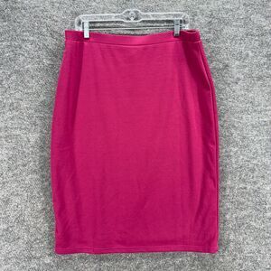 New Jade Mackenzie Skirt Women 2XL Pink Pencil Midi Mid Rise Pull On Casual